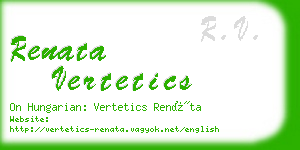 renata vertetics business card